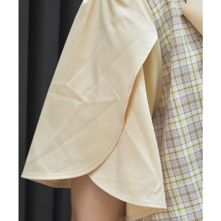 チェックパッチワークワンピース | axes femme | 詳細画像8 