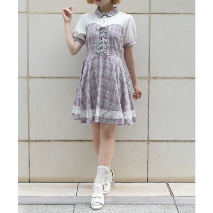 ビスチェ風ドッキングワンピース | axes femme | 詳細画像4 