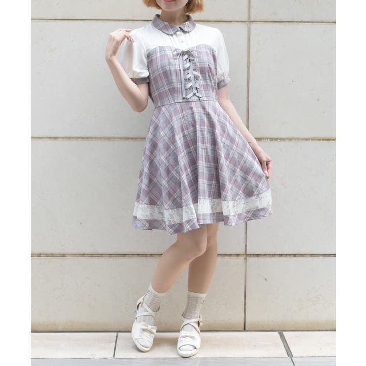 ブルーグレー | ビスチェ風ドッキングワンピース | axes femme