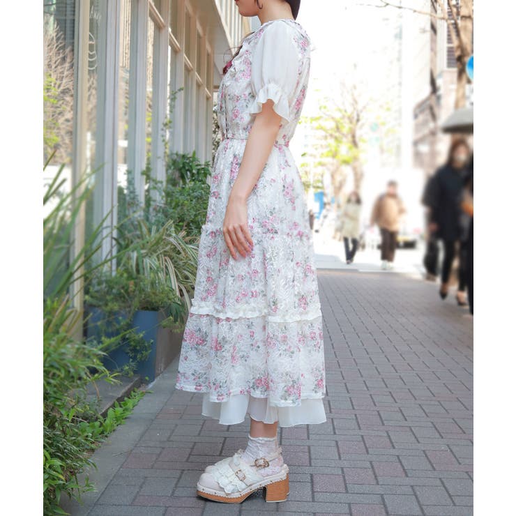 レース×ブーケティアードワンピース | axes femme | 詳細画像2 