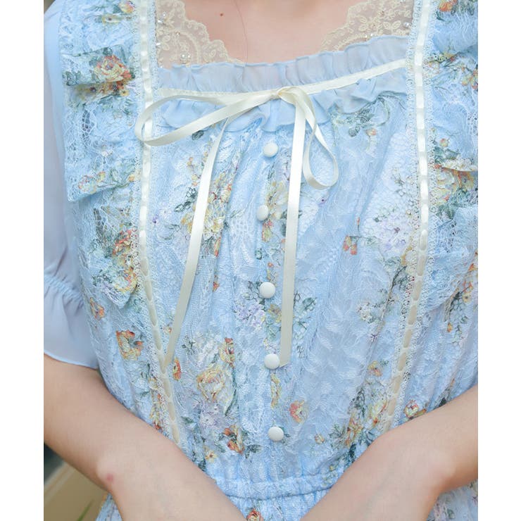 レース×ブーケティアードワンピース | axes femme | 詳細画像5 