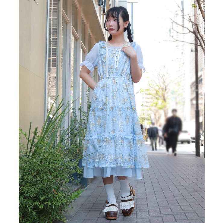 レース×ブーケティアードワンピース | axes femme | 詳細画像9 