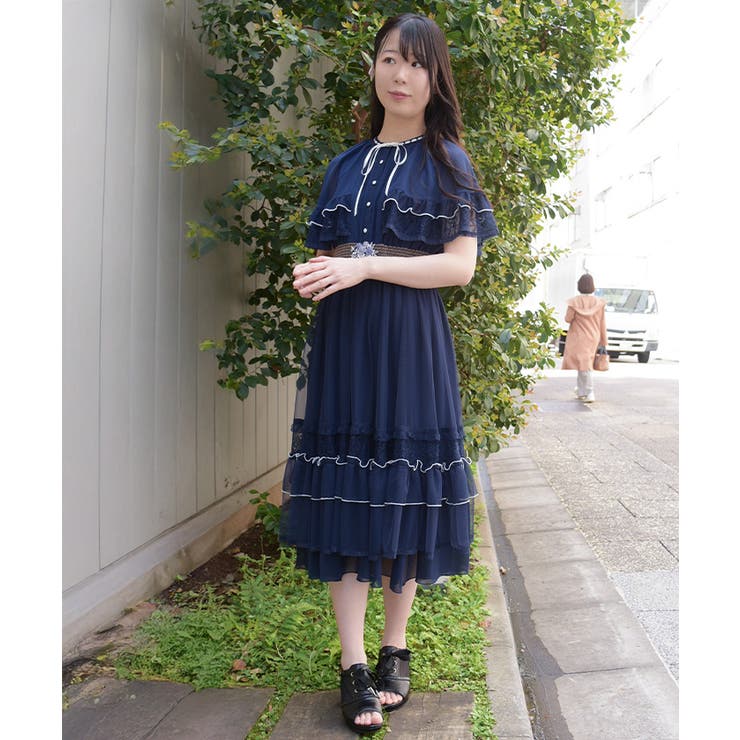 フリルメローケープワンピース | axes femme | 詳細画像14 