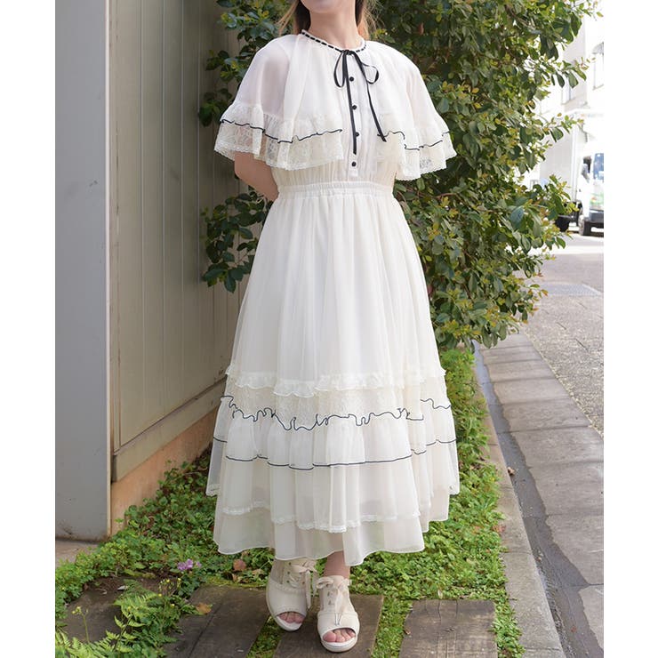 フリルメローケープワンピース | axes femme | 詳細画像8 
