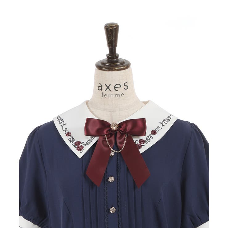 リボンブリーチ薔薇刺繍ワンピース | axes femme | 詳細画像27 