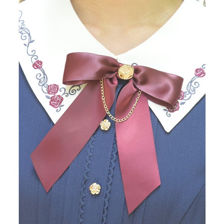 リボンブリーチ薔薇刺繍ワンピース | axes femme | 詳細画像8 