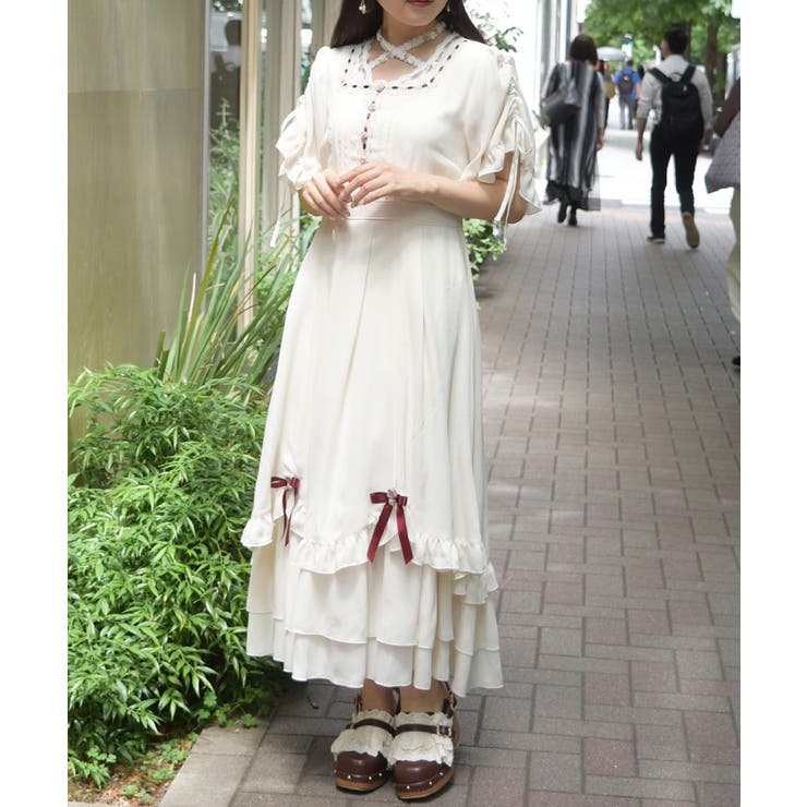 ローズ×はしごレースワンピース | axes femme | 詳細画像10 