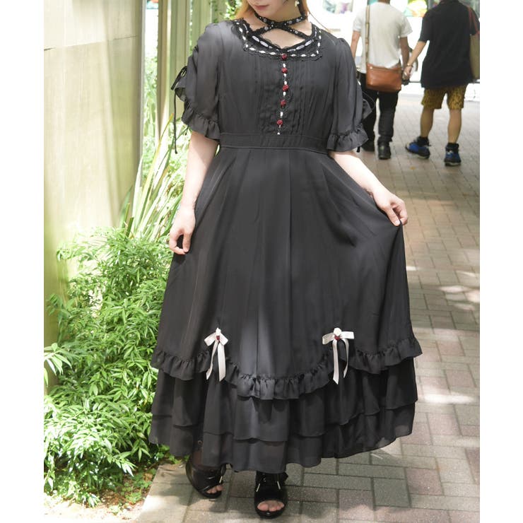 ローズ×はしごレースワンピース | axes femme | 詳細画像13 