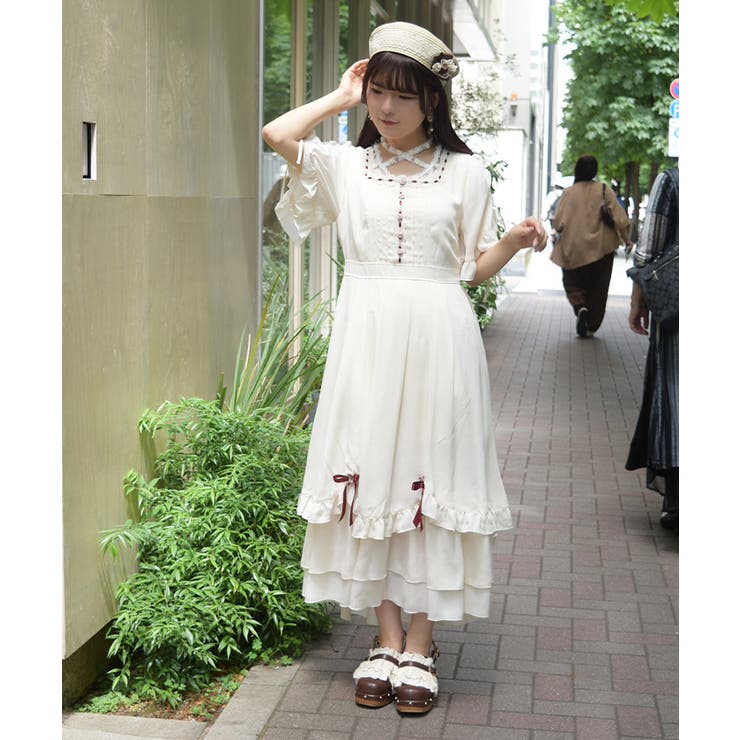 ローズ×はしごレースワンピース | axes femme | 詳細画像16 