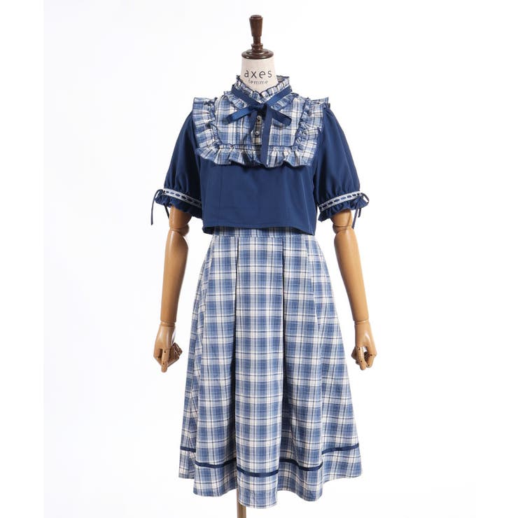 レイヤード風ドッキングワンピース | axes femme | 詳細画像22 