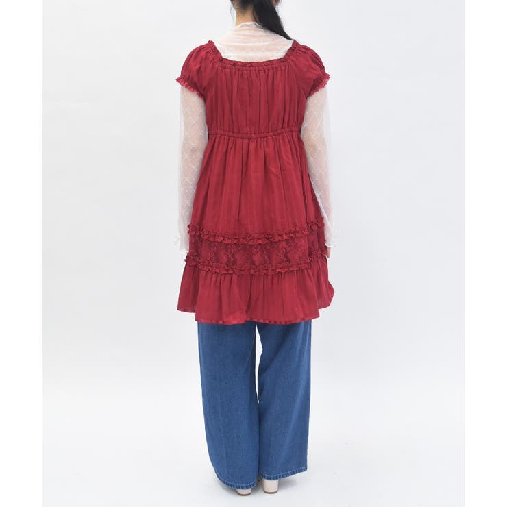 38,500円タグ付✳️AVIE Rouge vif 立体感チュニック 38,タグ付✳️AVIE Rouge vif 立体感チュニック
