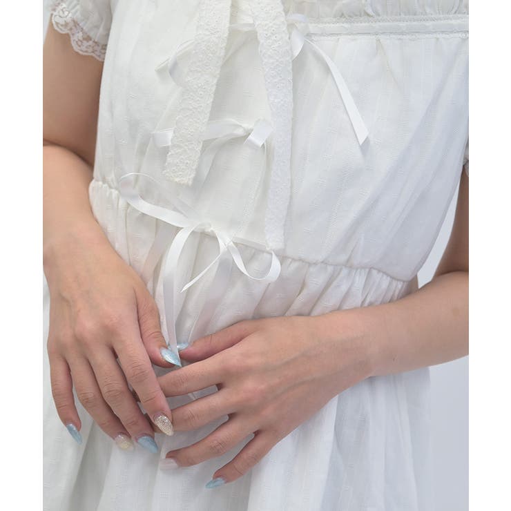リボンコットンチュニック[品番：IGAW0006686]｜axes femme