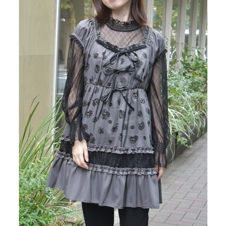 グレー | フロッキーローズチュニック | axes femme