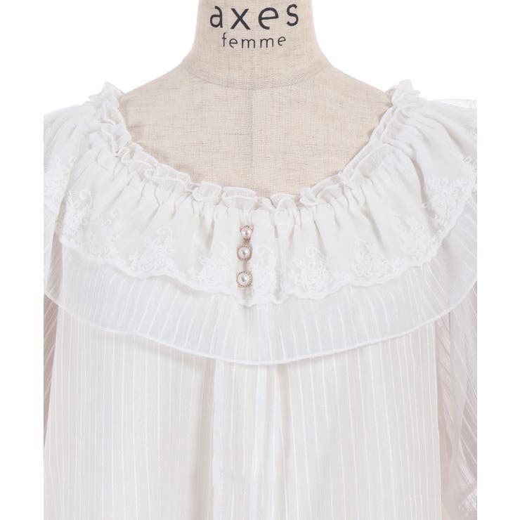 シアーストライプチュニック | axes femme | 詳細画像12 
