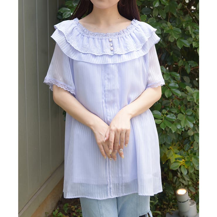 シアーストライプチュニック | axes femme | 詳細画像7 