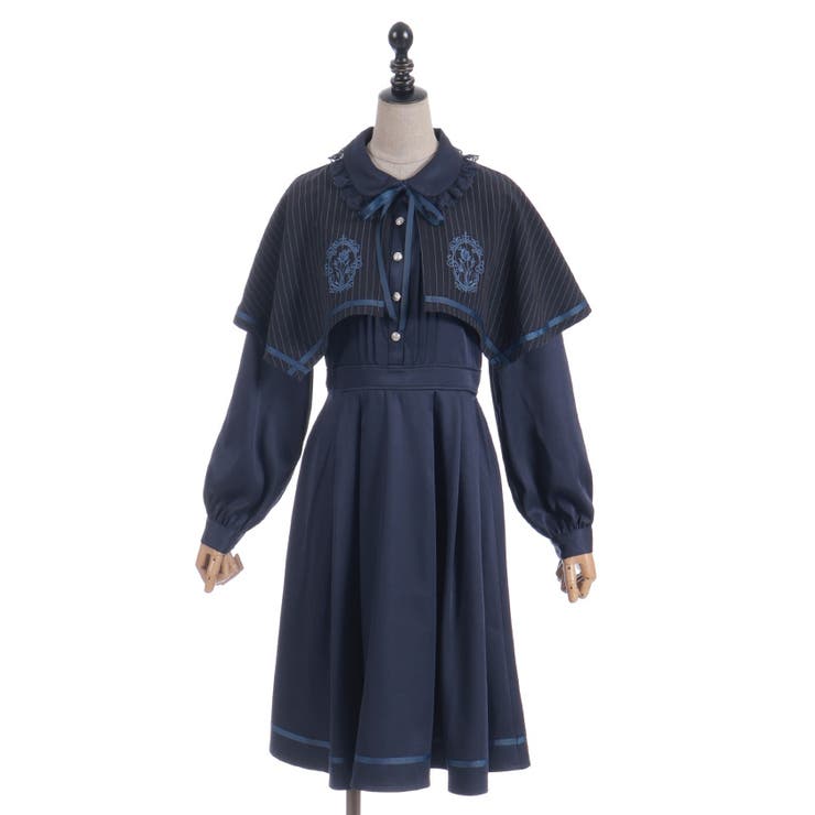 フレーム刺繍ケープワンピース | axes femme | 詳細画像17 