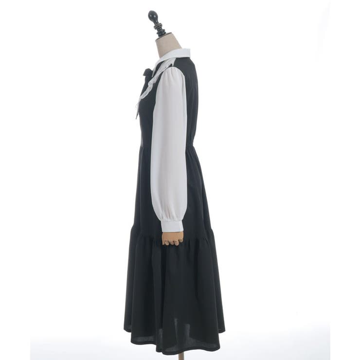 猫刺繍ブロッキングワンピース | axes femme | 詳細画像12 