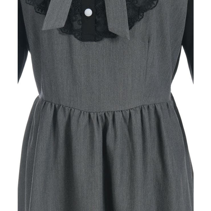 猫刺繍ブロッキングワンピース | axes femme | 詳細画像24 