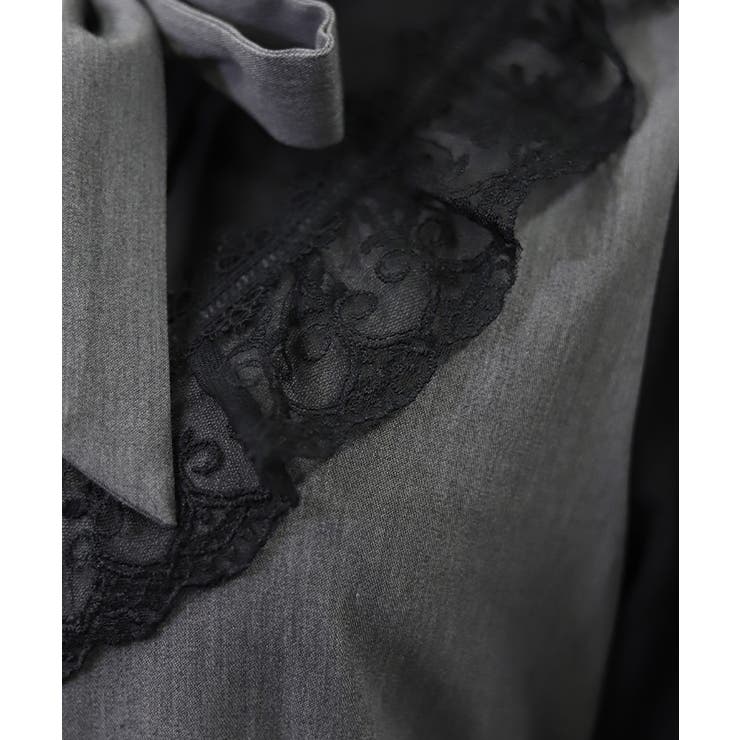 猫刺繍ブロッキングワンピース | axes femme | 詳細画像8 