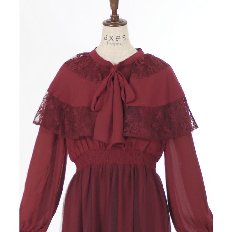 リボン付ケープワンピース | outlet | axes femme online shop