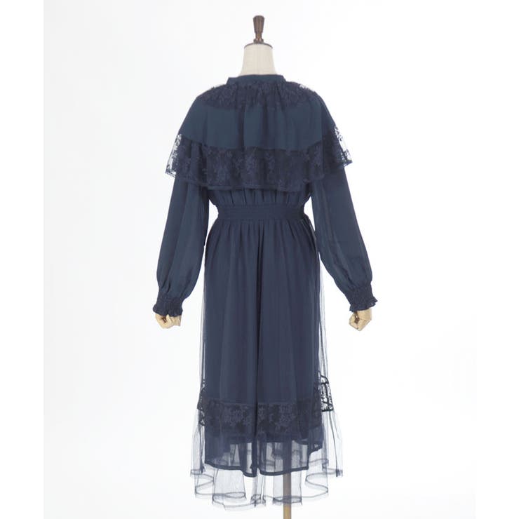 リボン付ケープワンピース[品番：IGAW0005517]｜axes femme