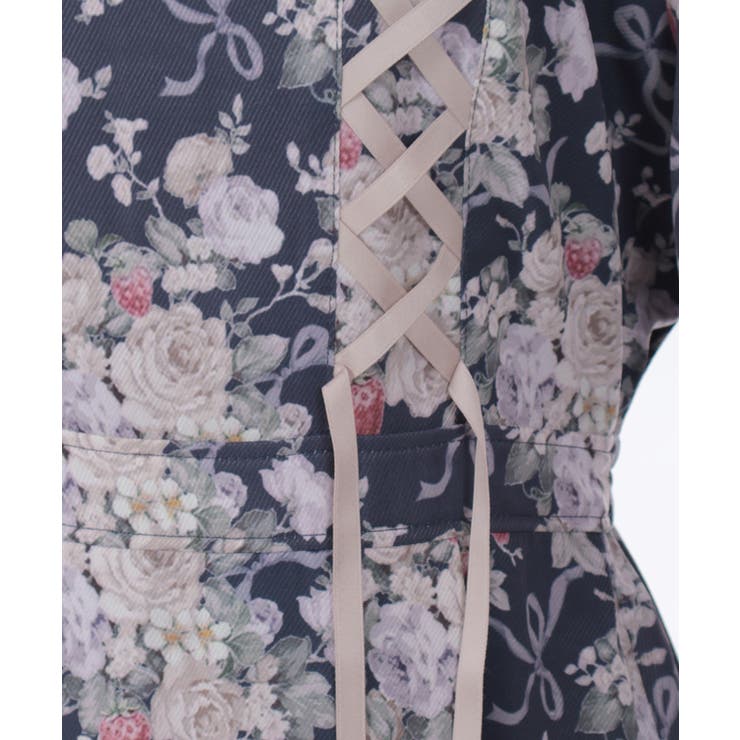 フレーズローズ柄ワンピース[品番：IGAW0005784]｜axes femme