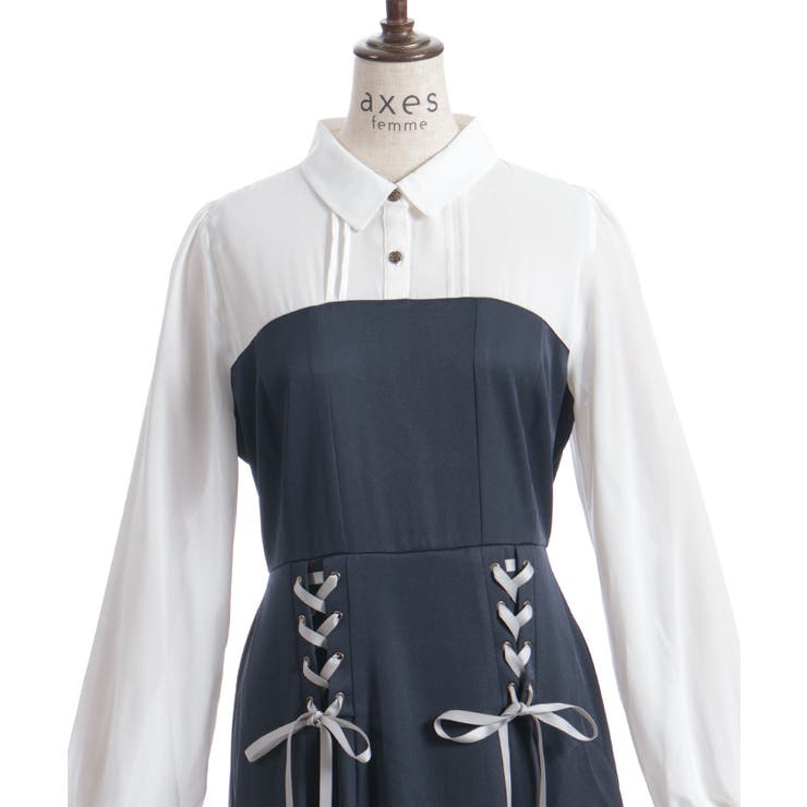 ビスチェ切替レースアップワンピース | axes femme | 詳細画像19 