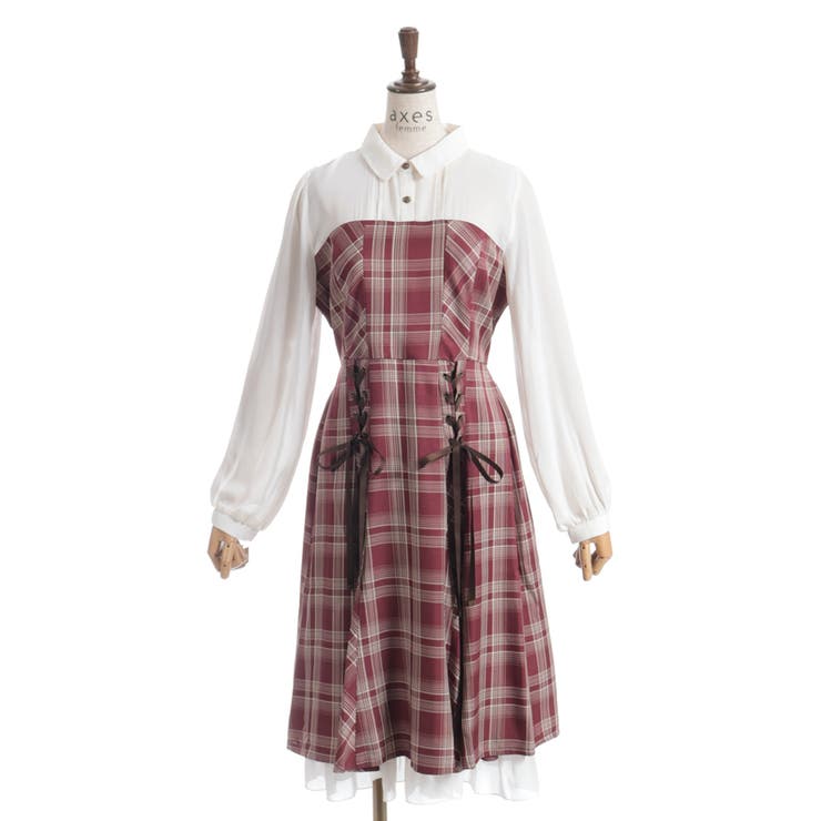 ビスチェ切替レースアップワンピース | axes femme | 詳細画像24 