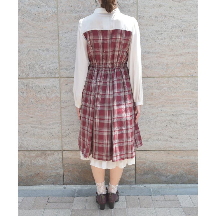 ビスチェ切替レースアップワンピース | axes femme | 詳細画像3 