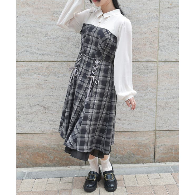 ビスチェ切替レースアップワンピース | axes femme | 詳細画像8 