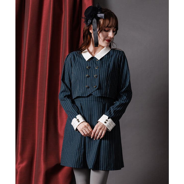 バイカラーサックワンピース | axes femme | 詳細画像6 