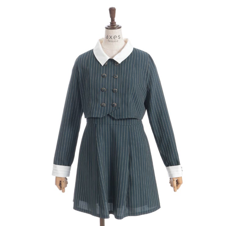 バイカラーサックワンピース | axes femme | 詳細画像7 