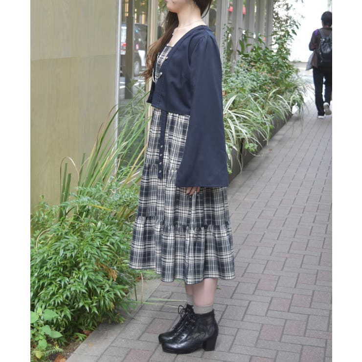 レイヤード風ティアードワンピース | axes femme | 詳細画像2 