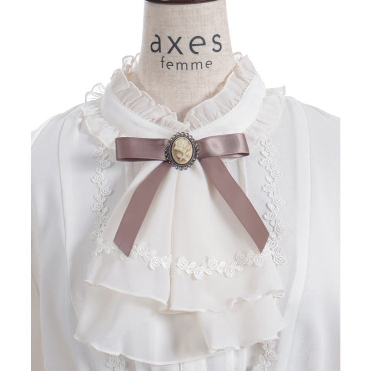 ジャボブローチ付ロングワンピース | axes femme | 詳細画像16 