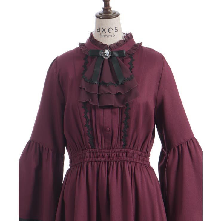 ジャボブローチ付ロングワンピース | axes femme | 詳細画像23 