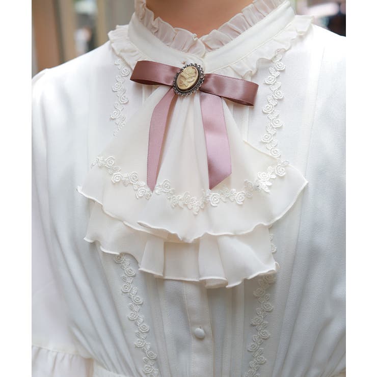 ジャボブローチ付ロングワンピース | axes femme | 詳細画像4 