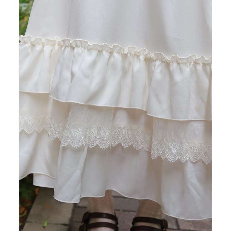 ジャボブローチ付ロングワンピース | axes femme | 詳細画像7 