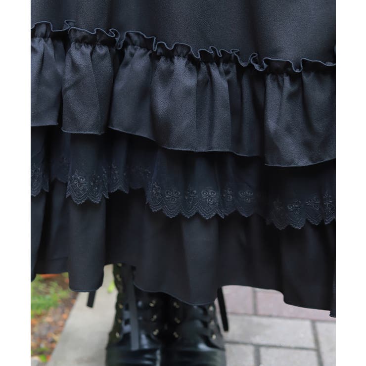 ジャボブローチ付ロングワンピース | axes femme | 詳細画像9 