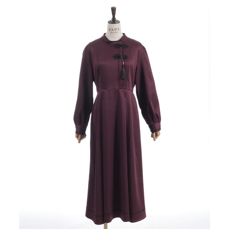 タッセル付チャイナワンピース | axes femme | 詳細画像12 