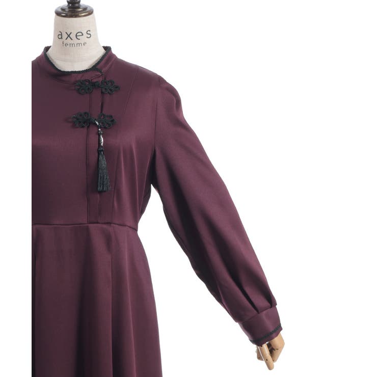 タッセル付チャイナワンピース | axes femme | 詳細画像16 