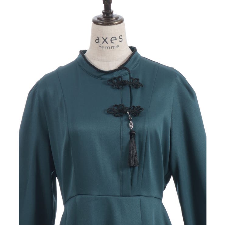 タッセル付チャイナワンピース | axes femme | 詳細画像22 