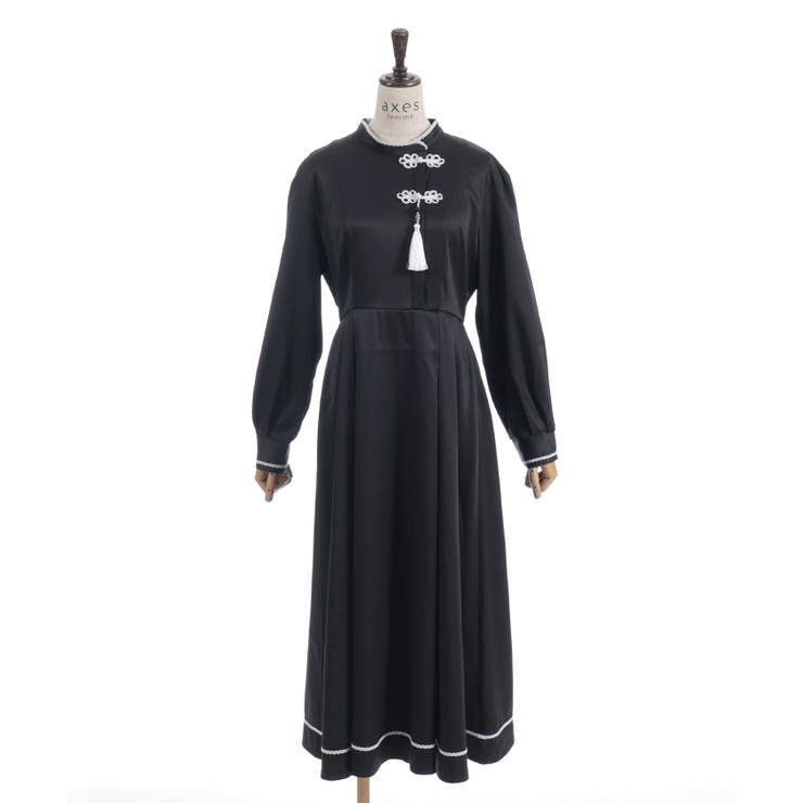 タッセル付チャイナワンピース | axes femme | 詳細画像23 