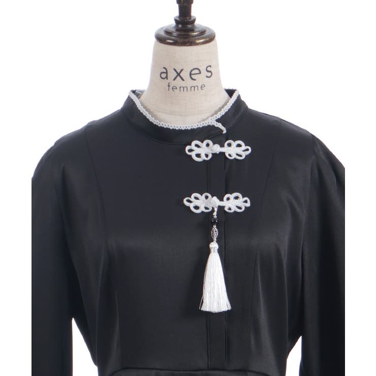 タッセル付チャイナワンピース | axes femme | 詳細画像28 