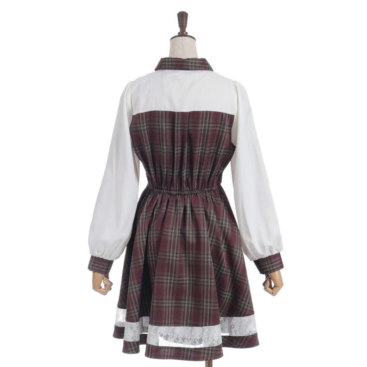 ビスチェ切替チェック柄ワンピース | axes femme | 詳細画像18 