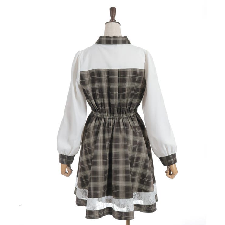 ビスチェ切替チェック柄ワンピース | axes femme | 詳細画像23 