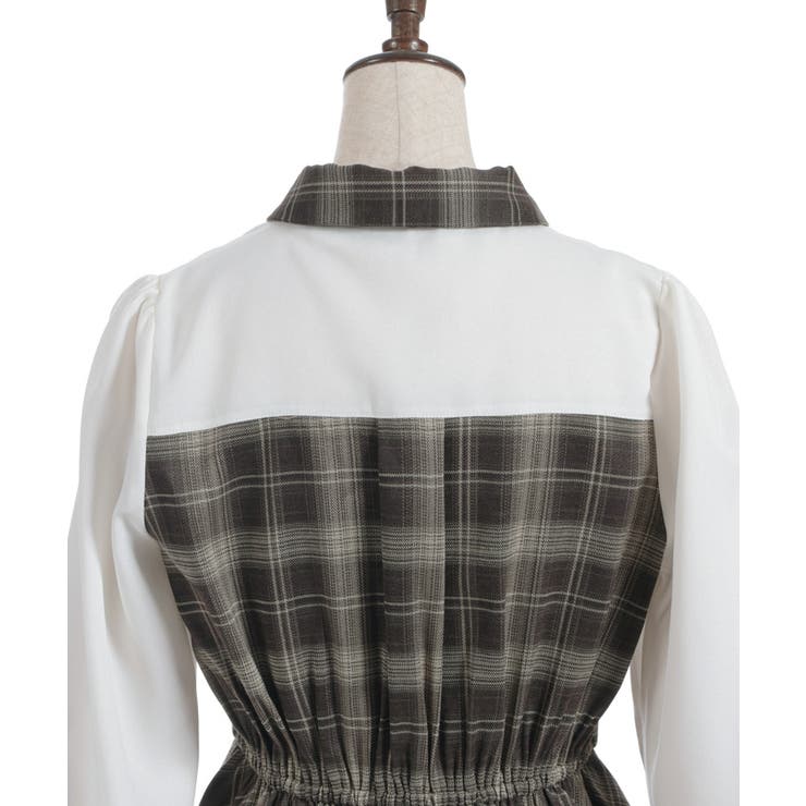 ビスチェ切替チェック柄ワンピース | axes femme | 詳細画像25 