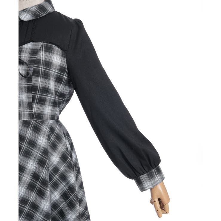 ビスチェ切替チェック柄ワンピース | axes femme | 詳細画像31 