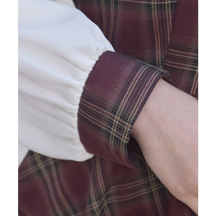 ビスチェ切替チェック柄ワンピース | axes femme | 詳細画像8 