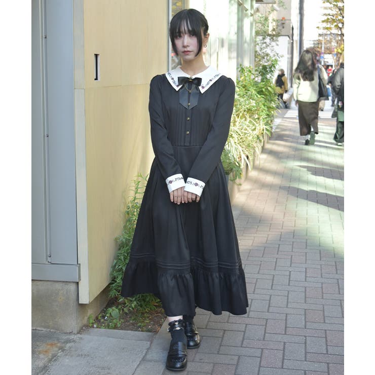 リボンセット刺繍ロングワンピース | axes femme | 詳細画像14 