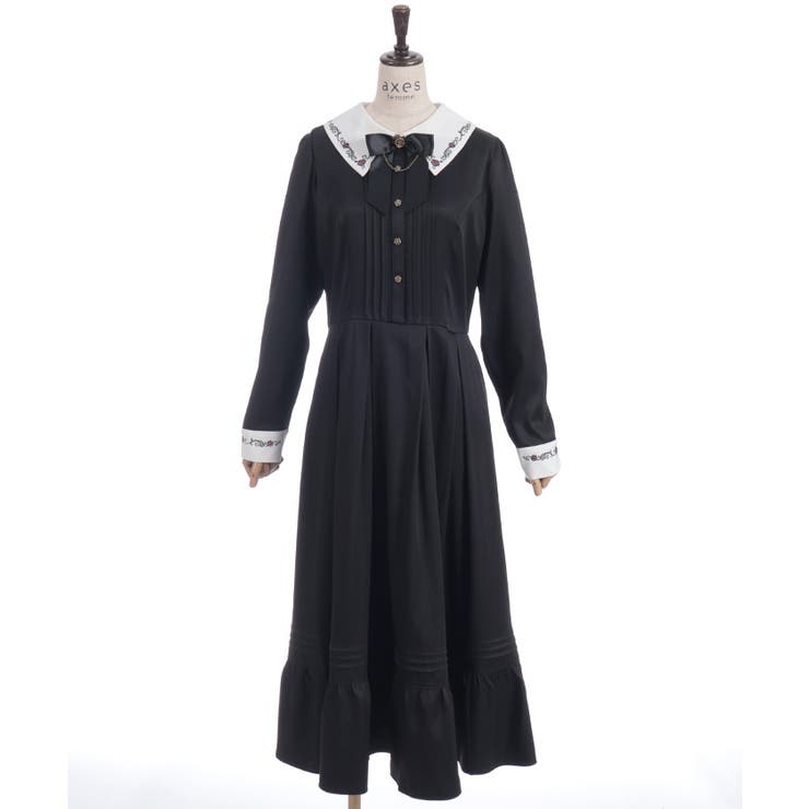 リボンセット刺繍ロングワンピース | axes femme | 詳細画像15 